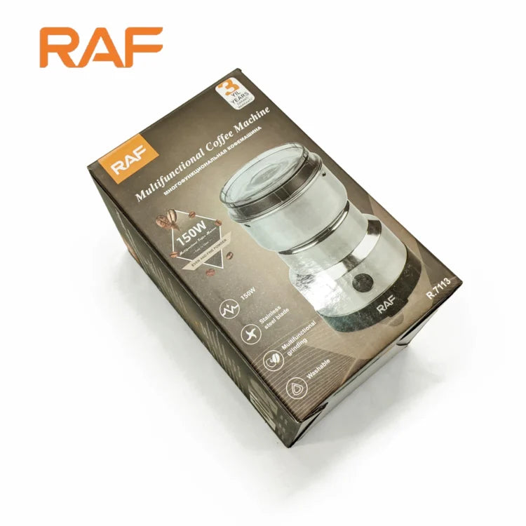 RAF Electric Grinder – Powerful Stainless Steel Coffee, Spice & Masala Grinder