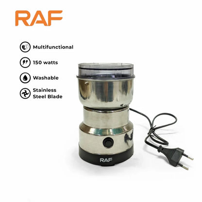 RAF Electric Grinder – Powerful Stainless Steel Coffee, Spice & Masala Grinder