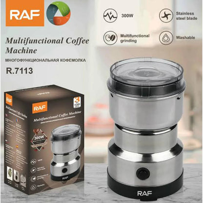 RAF Electric Grinder – Powerful Stainless Steel Coffee, Spice & Masala Grinder